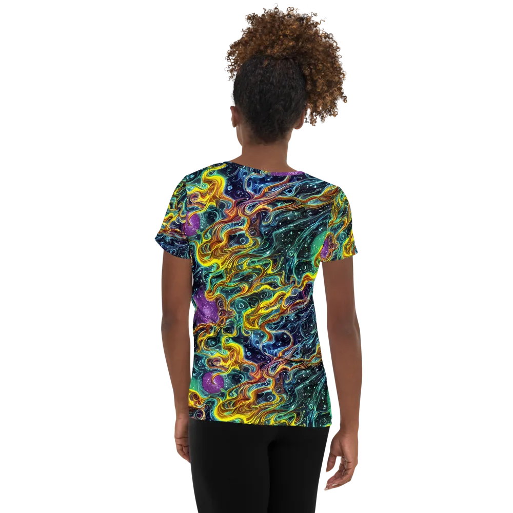 Iridescent Tempest on Women's Athletic T-Shirt — Back