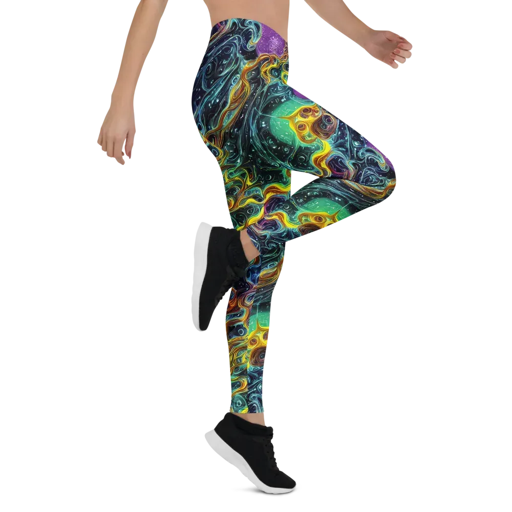Iridescent Tempest on Leggings — Right