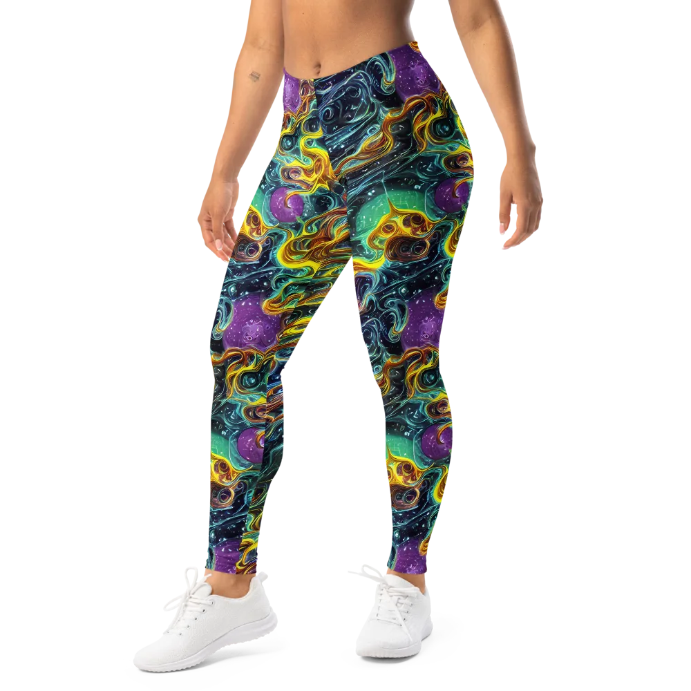 Iridescent Tempest on Leggings — Left Front