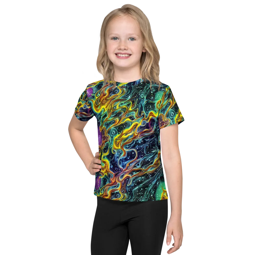 Iridescent Tempest on Kids Crew Neck T-Shirt — Front