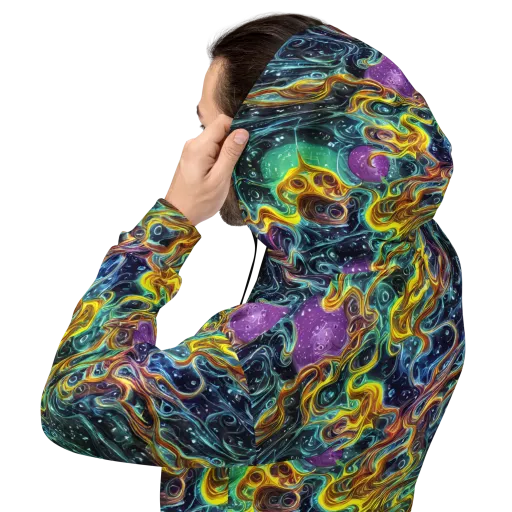 Iridescent Tempest on a Hoodie