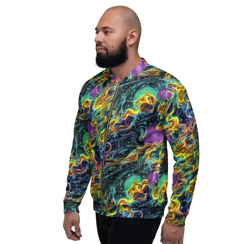 Iridescent Tempest on Bomber Jacket — Left