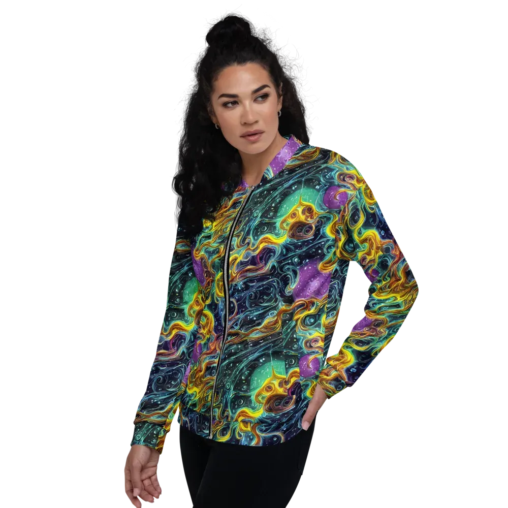 Iridescent Tempest on Bomber Jacket — Left