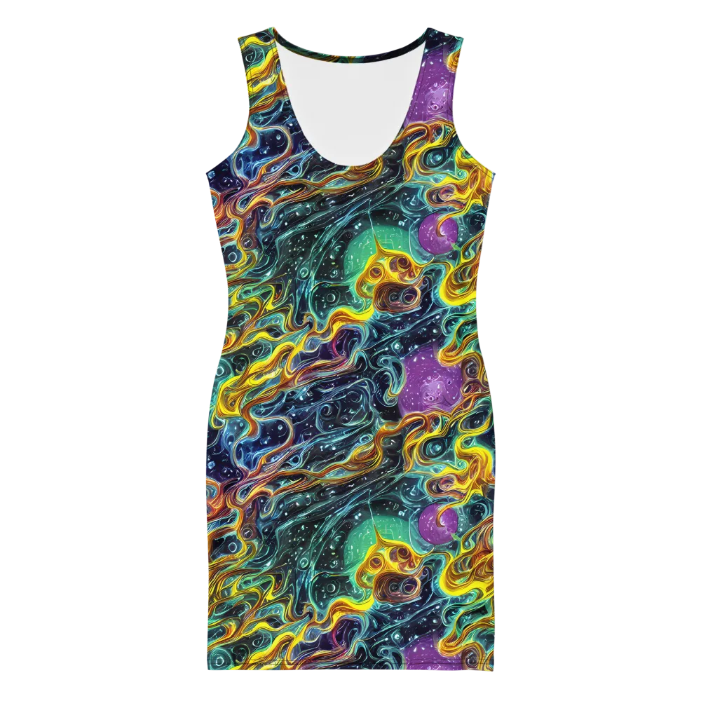 Iridescent Tempest on Bodycon Dress — Front