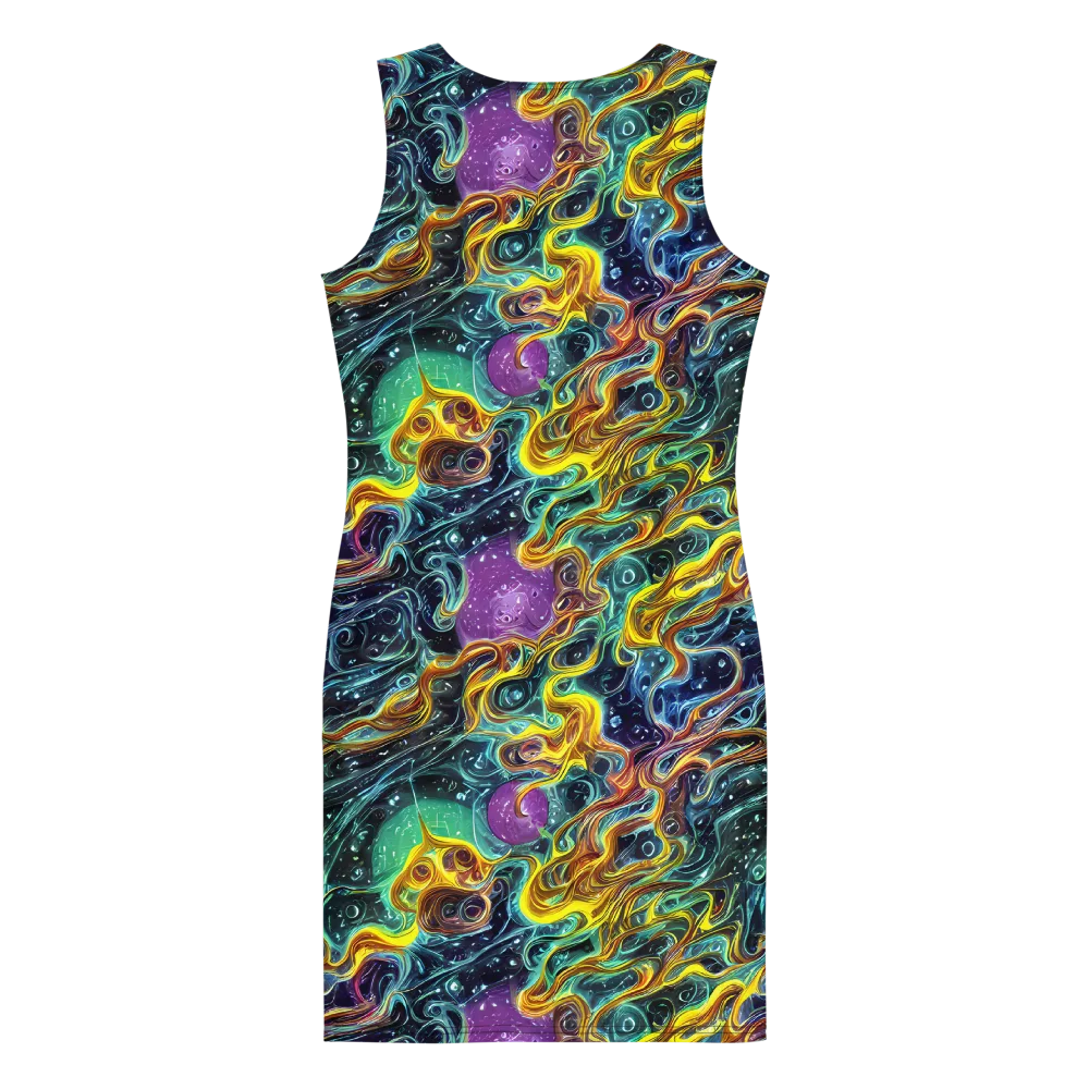 Iridescent Tempest on Bodycon Dress — Back