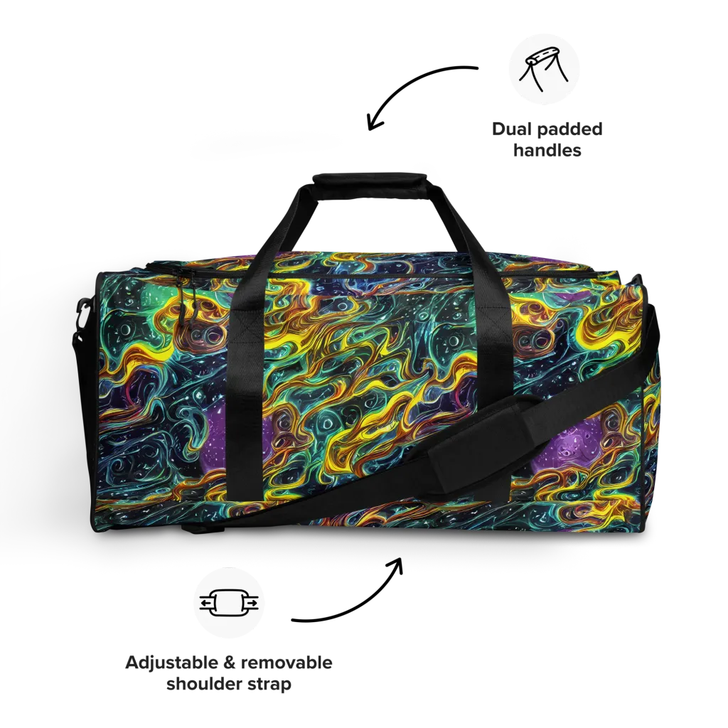 Iridescent Tempest on Duffle Bag — Front