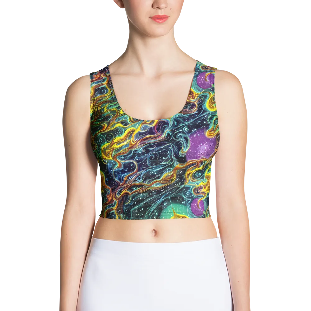 Iridescent Tempest on Crop Top — Front