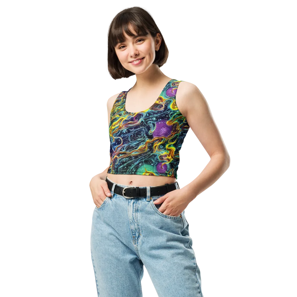Iridescent Tempest on Crop Top — Front