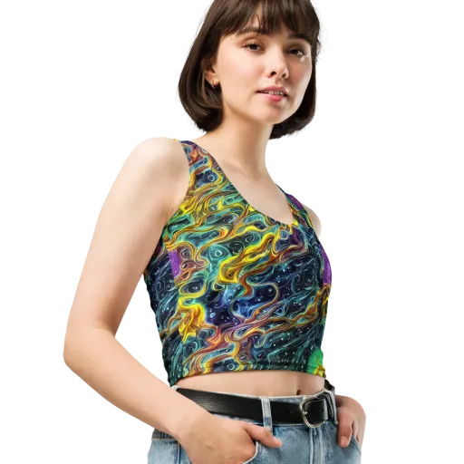 Iridescent Tempest on a Crop Top
