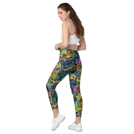 Iridescent Tempest on a Leggings with Pockets