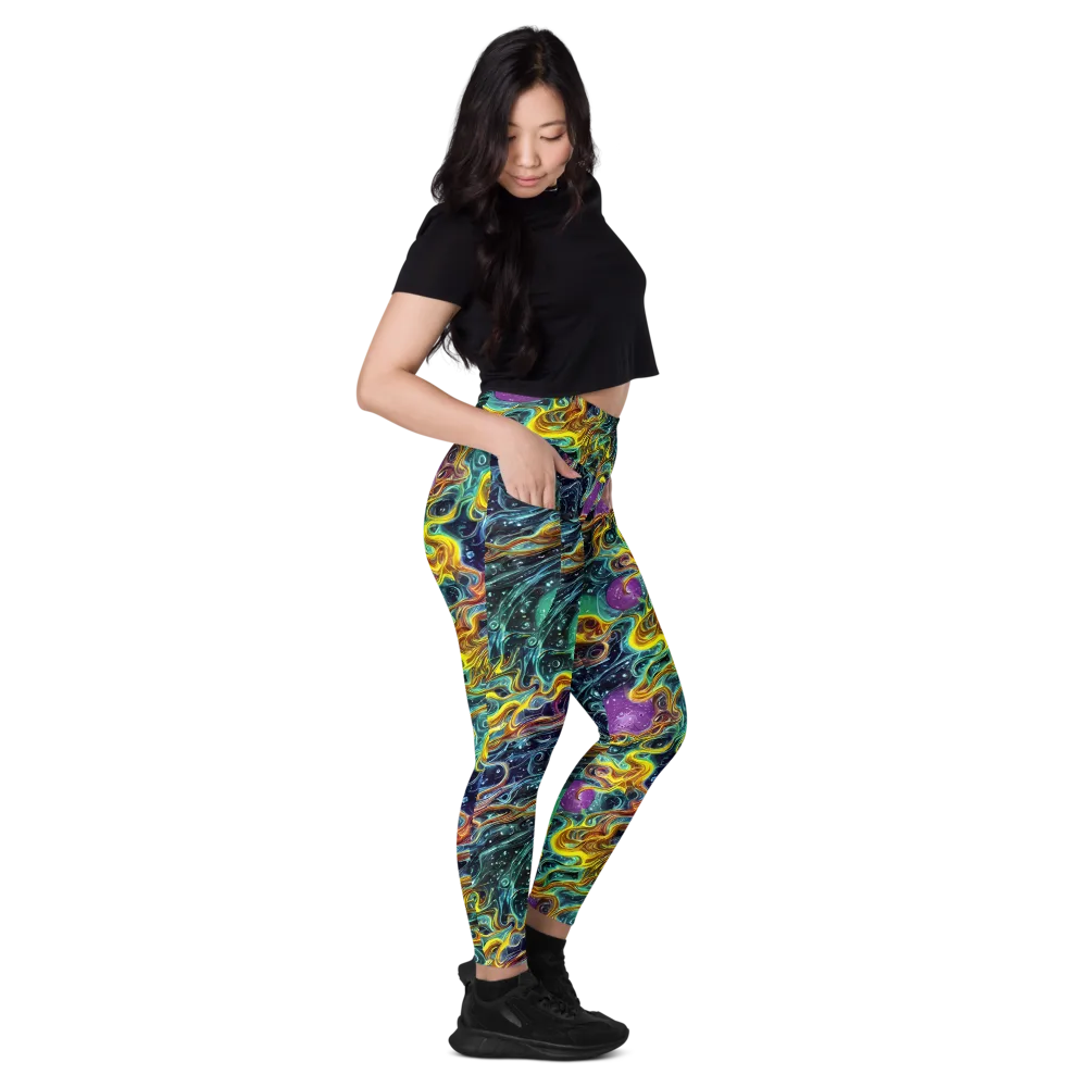 Iridescent Tempest on Leggings with Pockets — Right