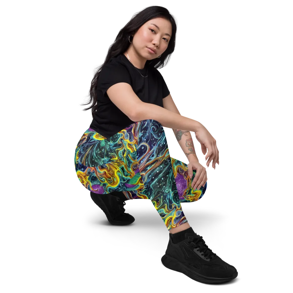 Iridescent Tempest on Leggings with Pockets — Right Front