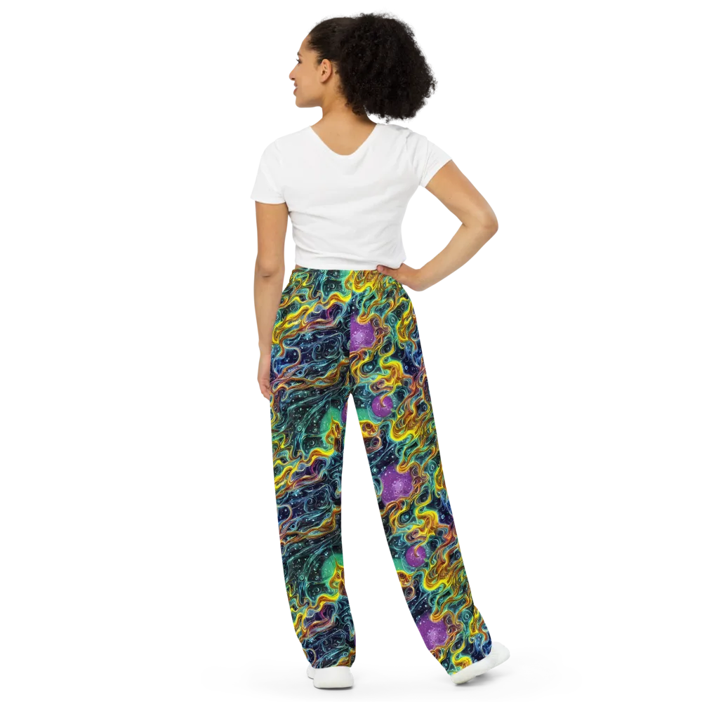 Iridescent Tempest on Wide-Leg Pants — Back