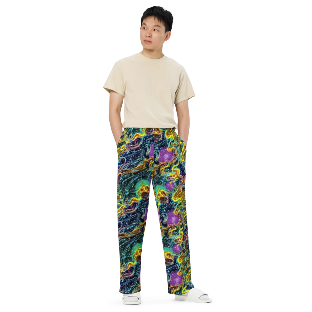 Iridescent Tempest on Wide-Leg Pants — Front
