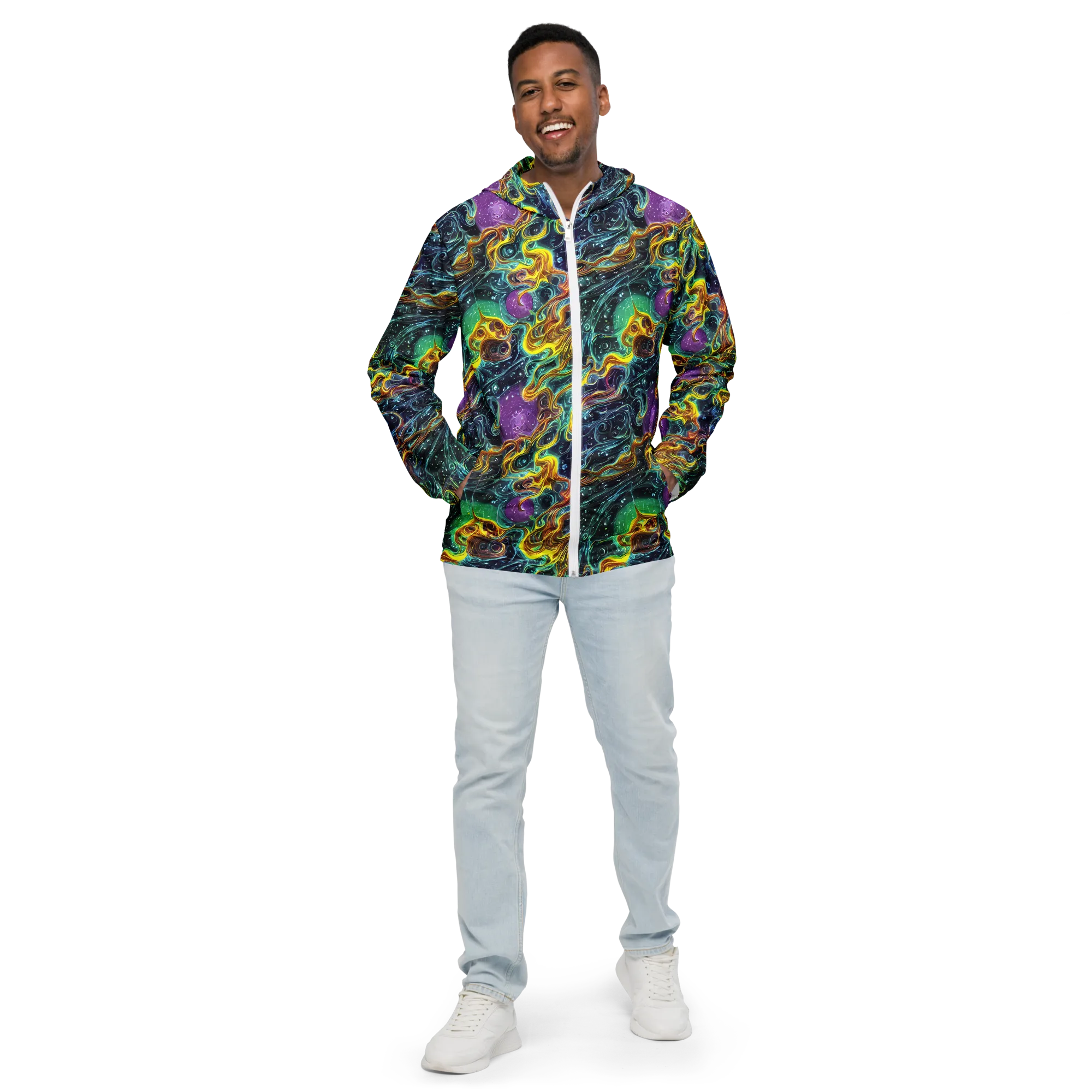 Iridescent Tempest on Men's Windbreaker — Front