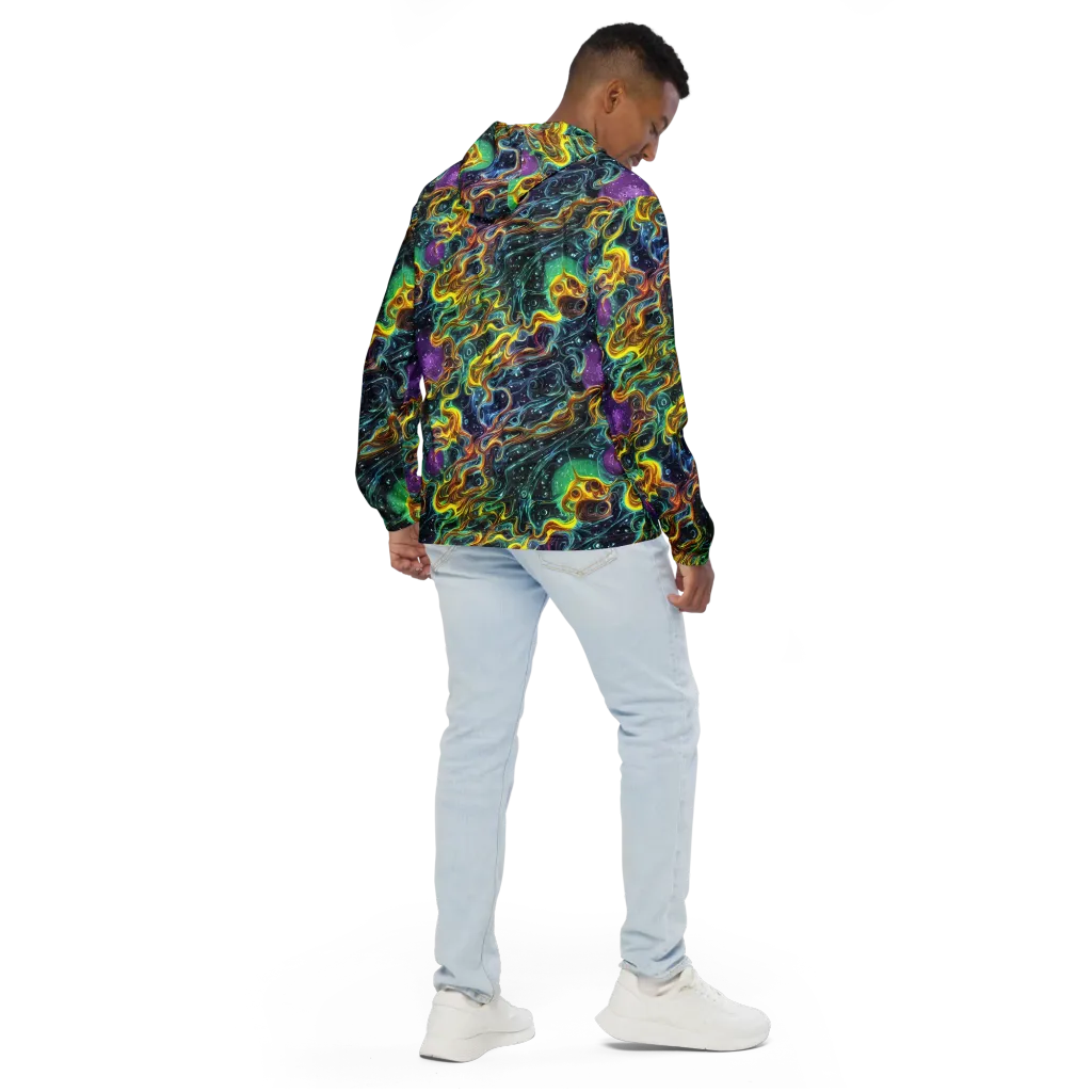 Iridescent Tempest on Men's Windbreaker — Back
