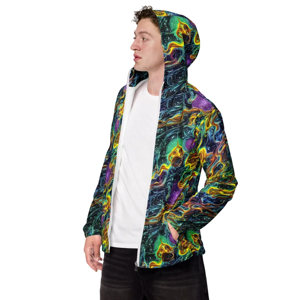 Iridescent Tempest on Men's Windbreaker — Left Front