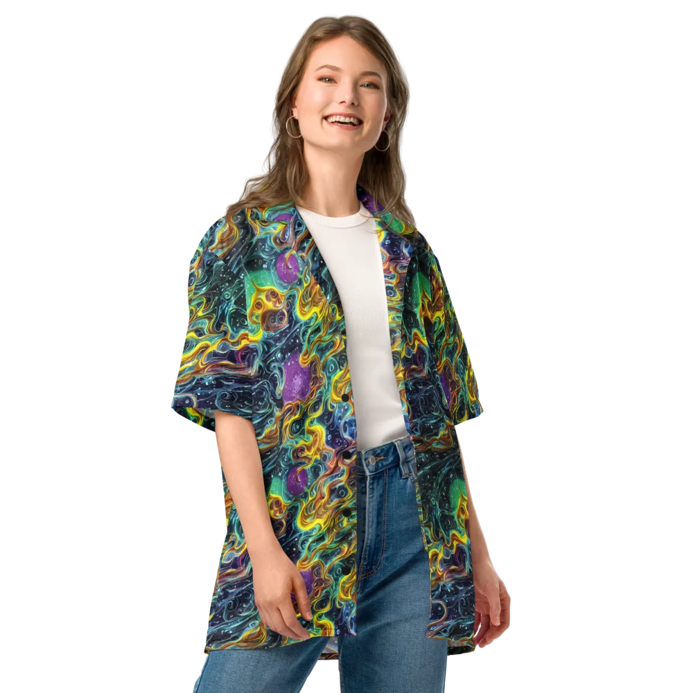Iridescent Tempest on Button Shirt — Front
