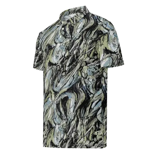 Marble Nocturne on a Men's Slim Fit Polo Shirt