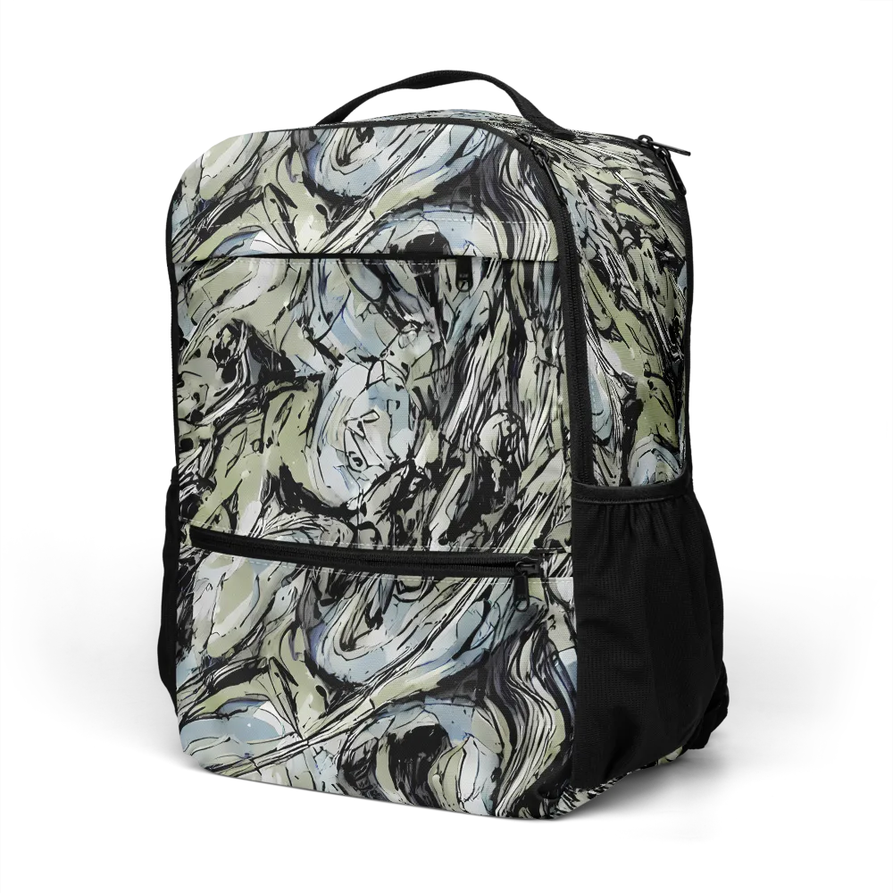 Marble Nocturne on Utility Backpack — Left Front