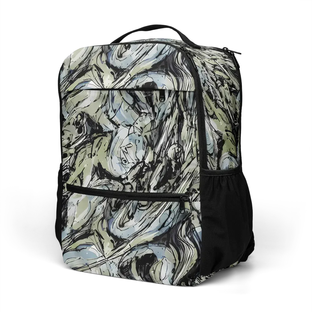 Marble Nocturne on Utility Backpack — Left Front