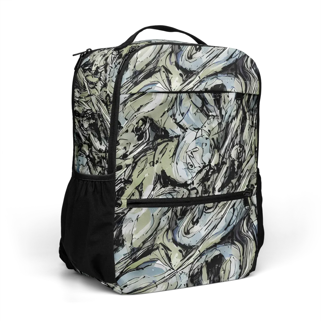 Marble Nocturne on Utility Backpack — Right Front