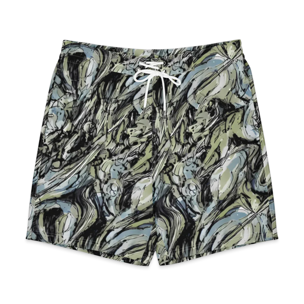 Marble Nocturne on Men's Board Shorts — Front