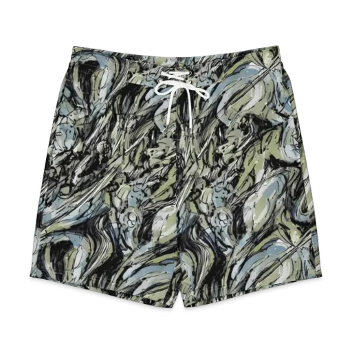Marble Nocturne on a Men's Board Shorts