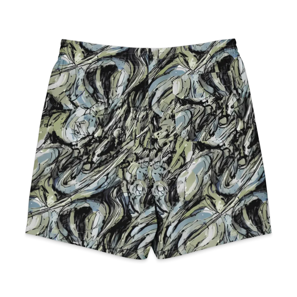 Marble Nocturne on Men's Board Shorts — Back