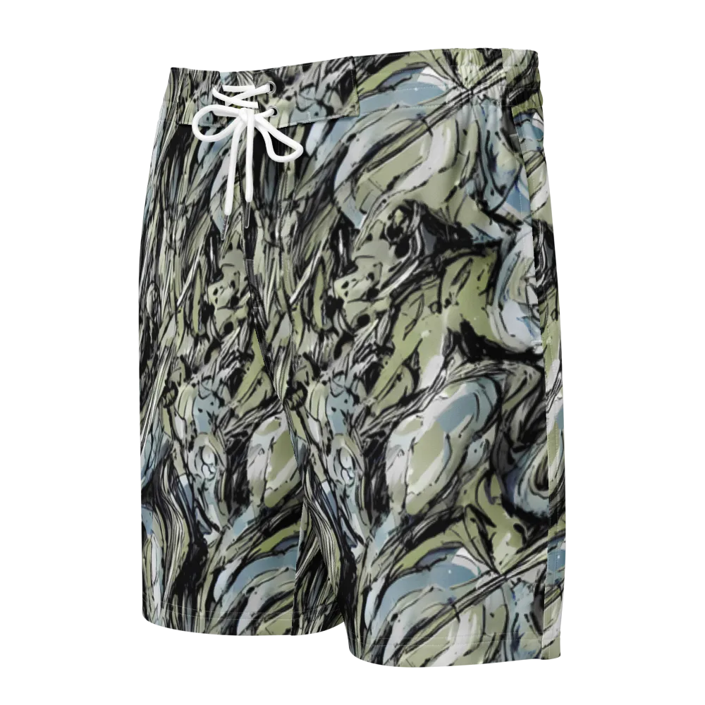 Marble Nocturne on Men's Board Shorts — Front