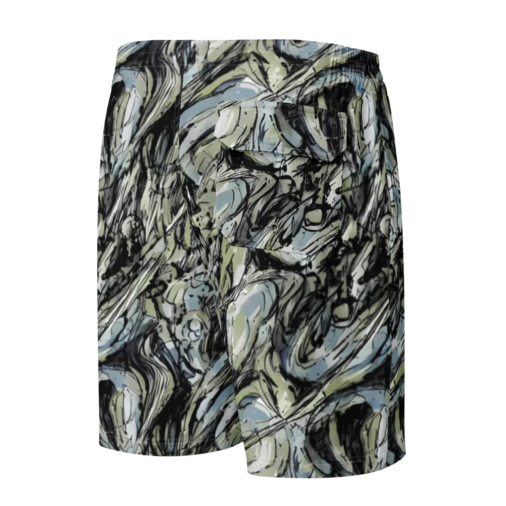 Marble Nocturne on Men's Board Shorts — Back