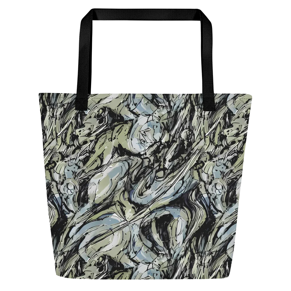 Marble Nocturne on Large Tote Bag W/ Pocket — Front
