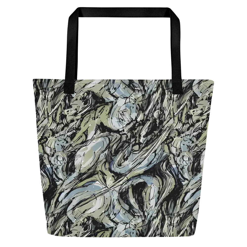 Marble Nocturne on Large Tote Bag W/ Pocket — Front