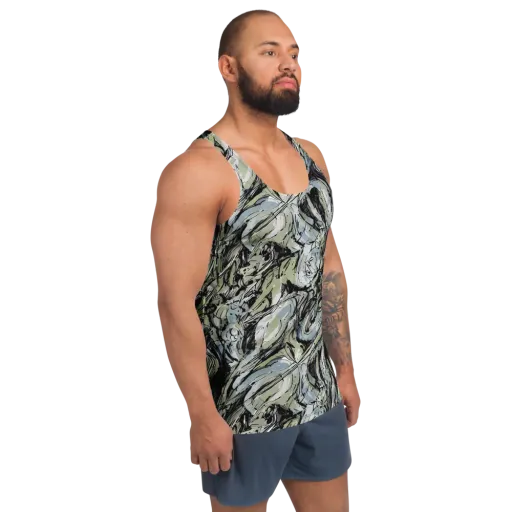 Marble Nocturne on a Men's Tank Top