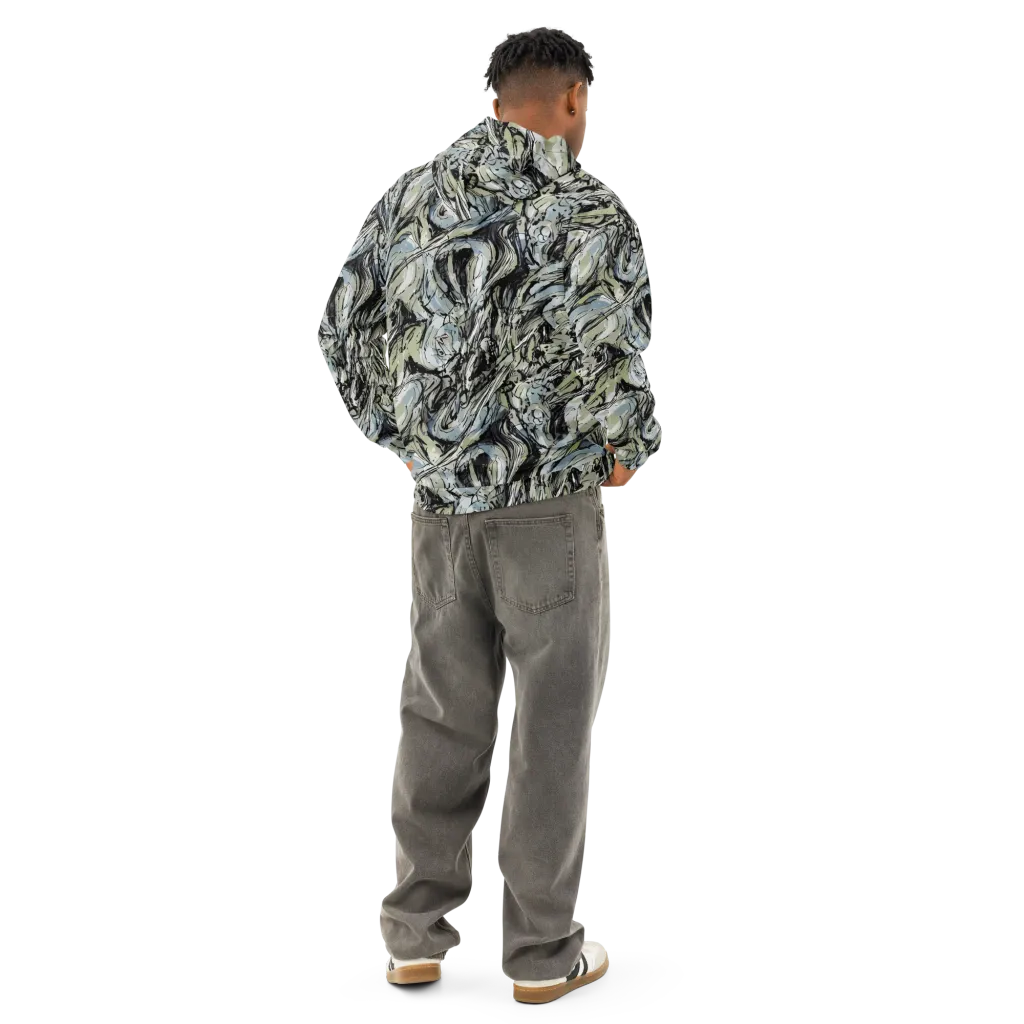 Marble Nocturne on Cotton Hoodie — Back