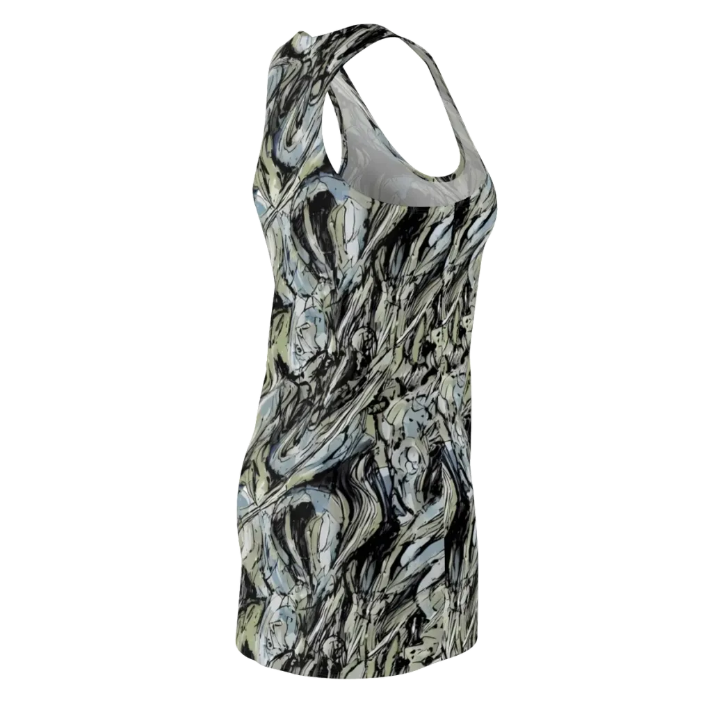Marble Nocturne on Racerback Dress — Back Side