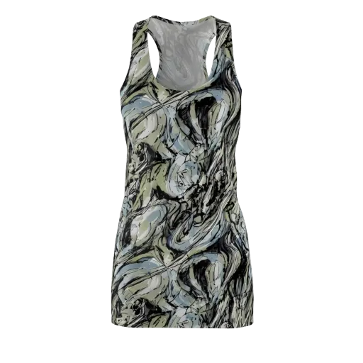 Marble Nocturne on a Racerback Dress