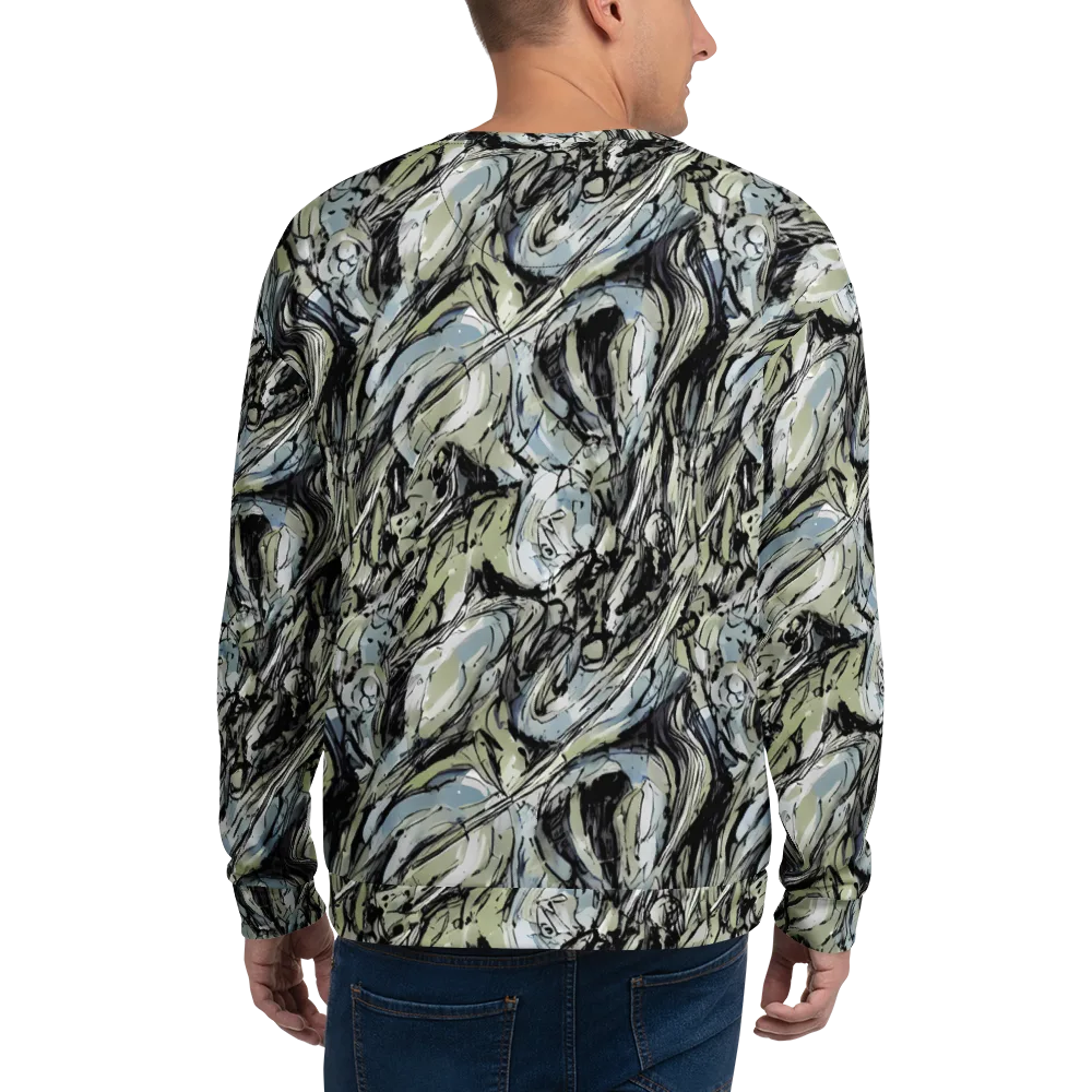 Marble Nocturne on Sweatshirt — Back