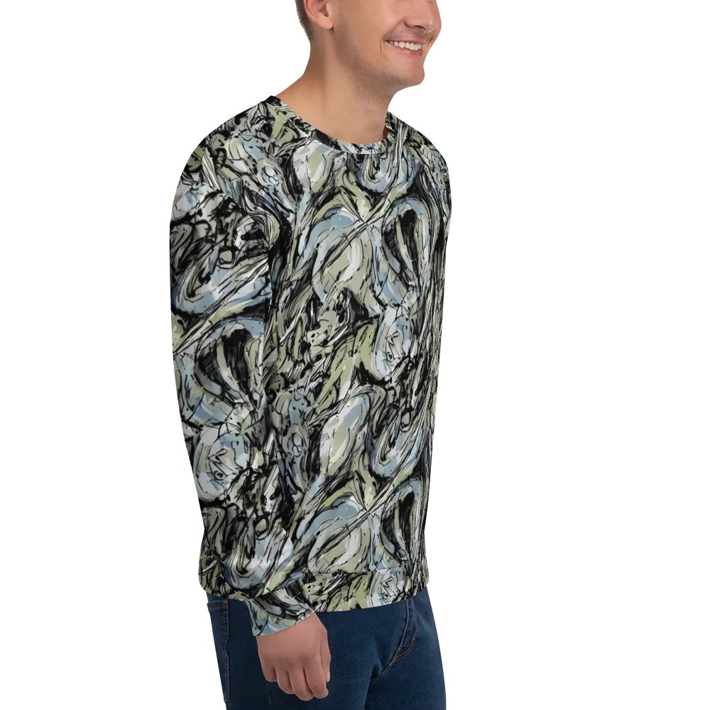 Marble Nocturne on Sweatshirt — Right Front
