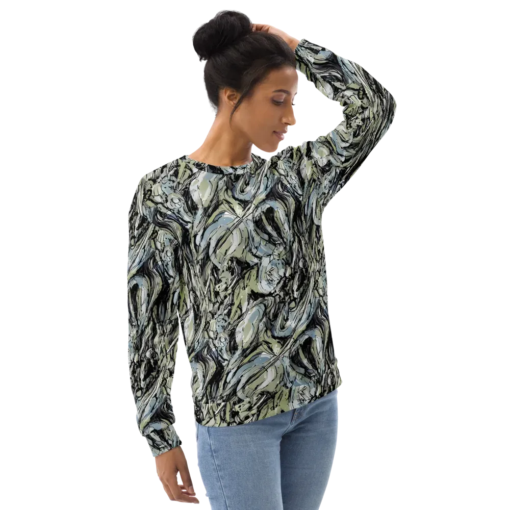 Marble Nocturne on Sweatshirt — Right Front
