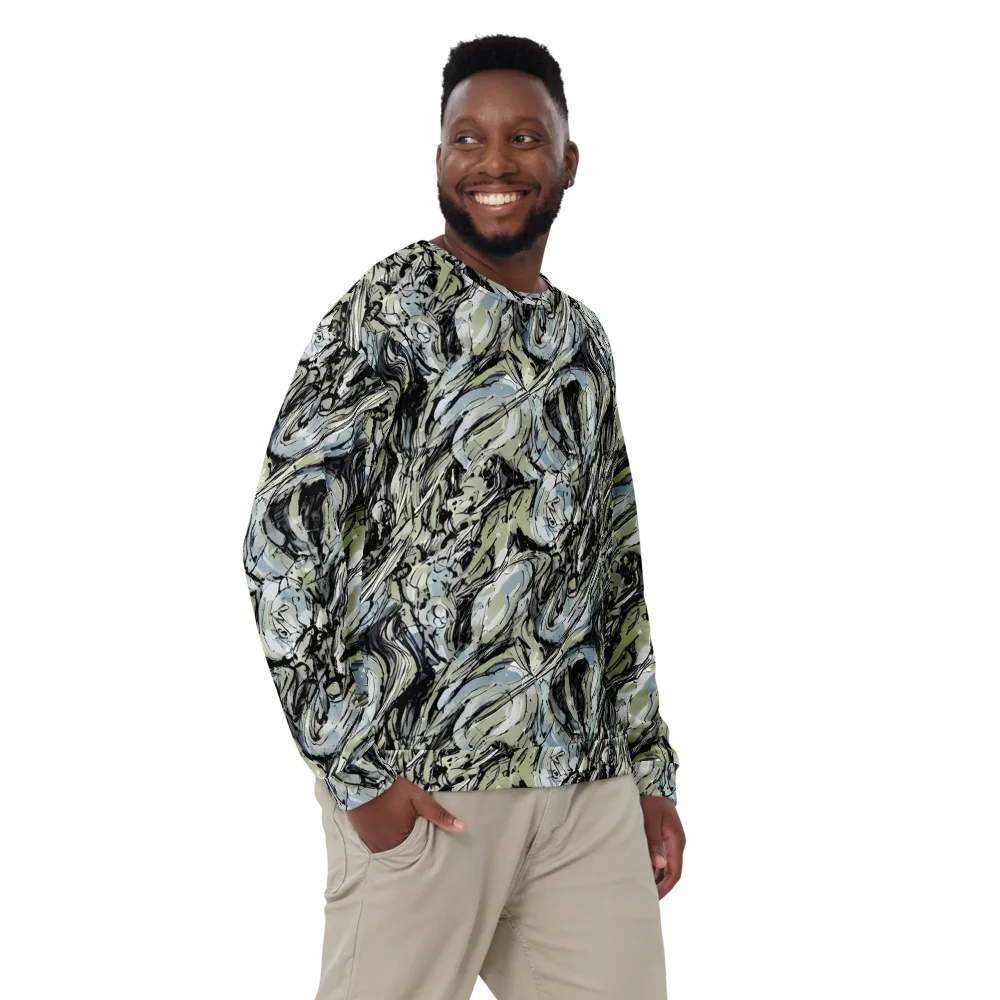 Marble Nocturne on Sweatshirt — Front