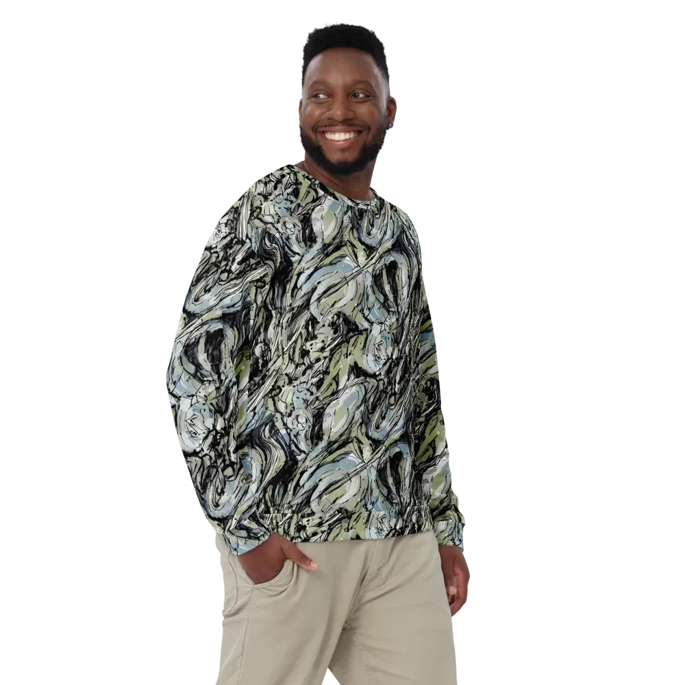 Marble Nocturne on Sweatshirt — Front