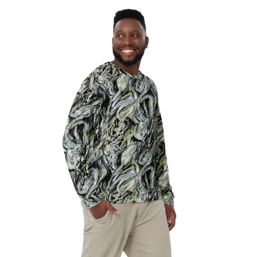 Marble Nocturne on a Sweatshirt