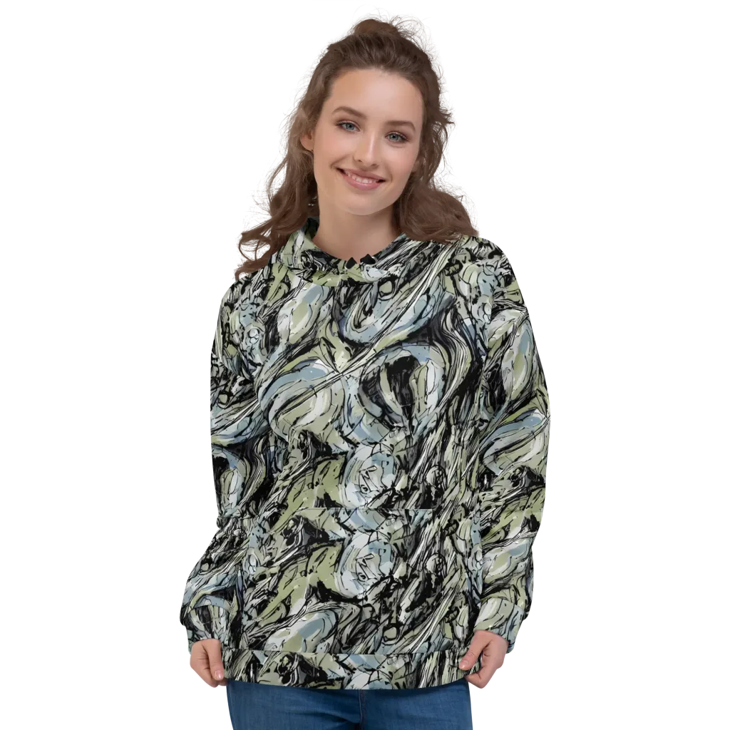 Marble Nocturne on Hoodie — Front