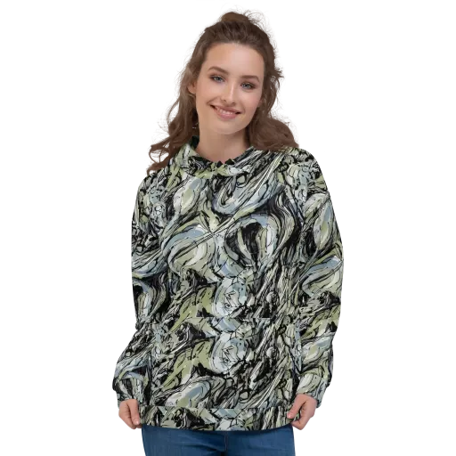 Marble Nocturne on a Hoodie