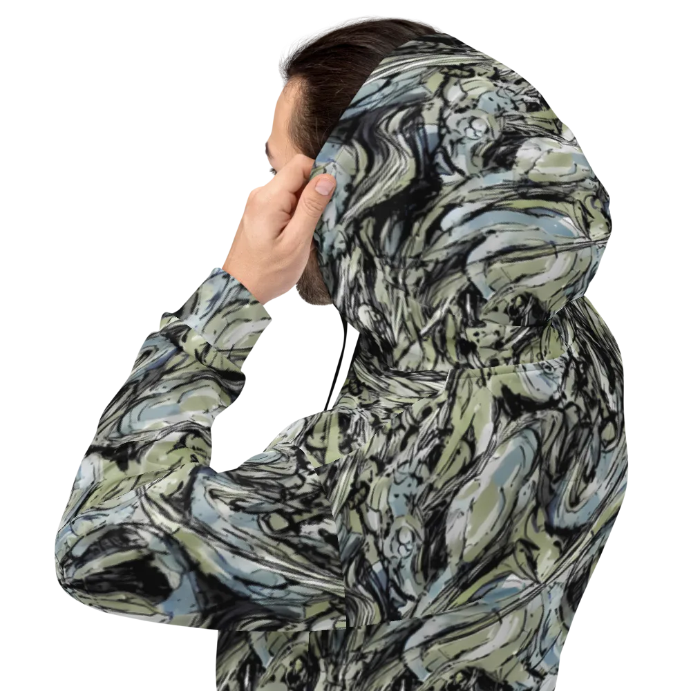 Marble Nocturne on Hoodie — Back