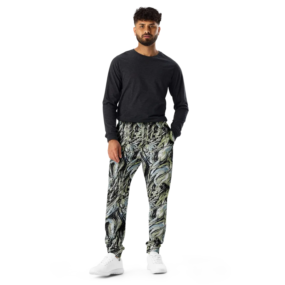 Marble Nocturne on Men's Joggers — Front