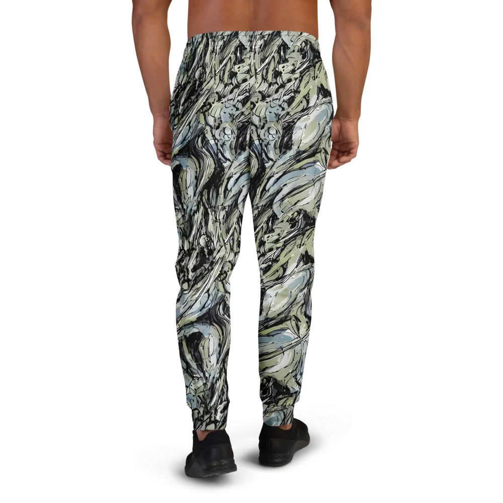 Marble Nocturne on Men's Joggers — Back