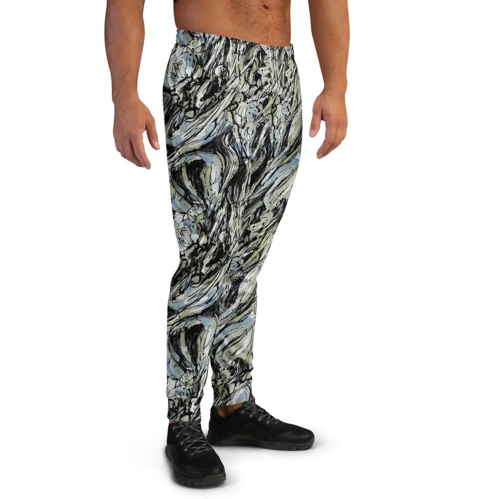 Marble Nocturne on Men's Joggers — Right