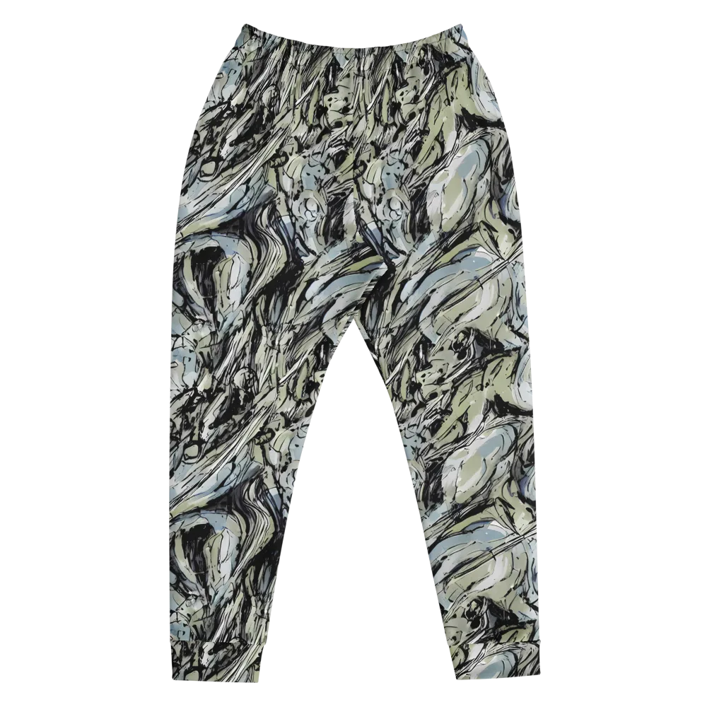 Marble Nocturne on Men's Joggers — Front